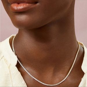 Bauble Bar Bennett 18K Gold Tennis Necklace